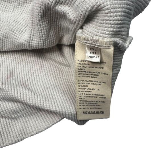 Anthropologie Ski Tahoe Thermal Waffle Knit Crop Long Sleeve Shirt Rainbow Large - Picture 6 of 7